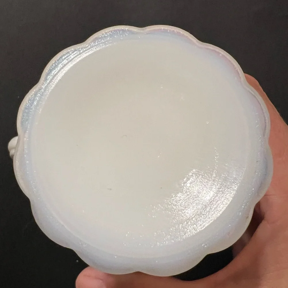Hazel Atlas Depression Milk Glass Newport Hairpin Pattern Creamer & Sugar 1940’s
